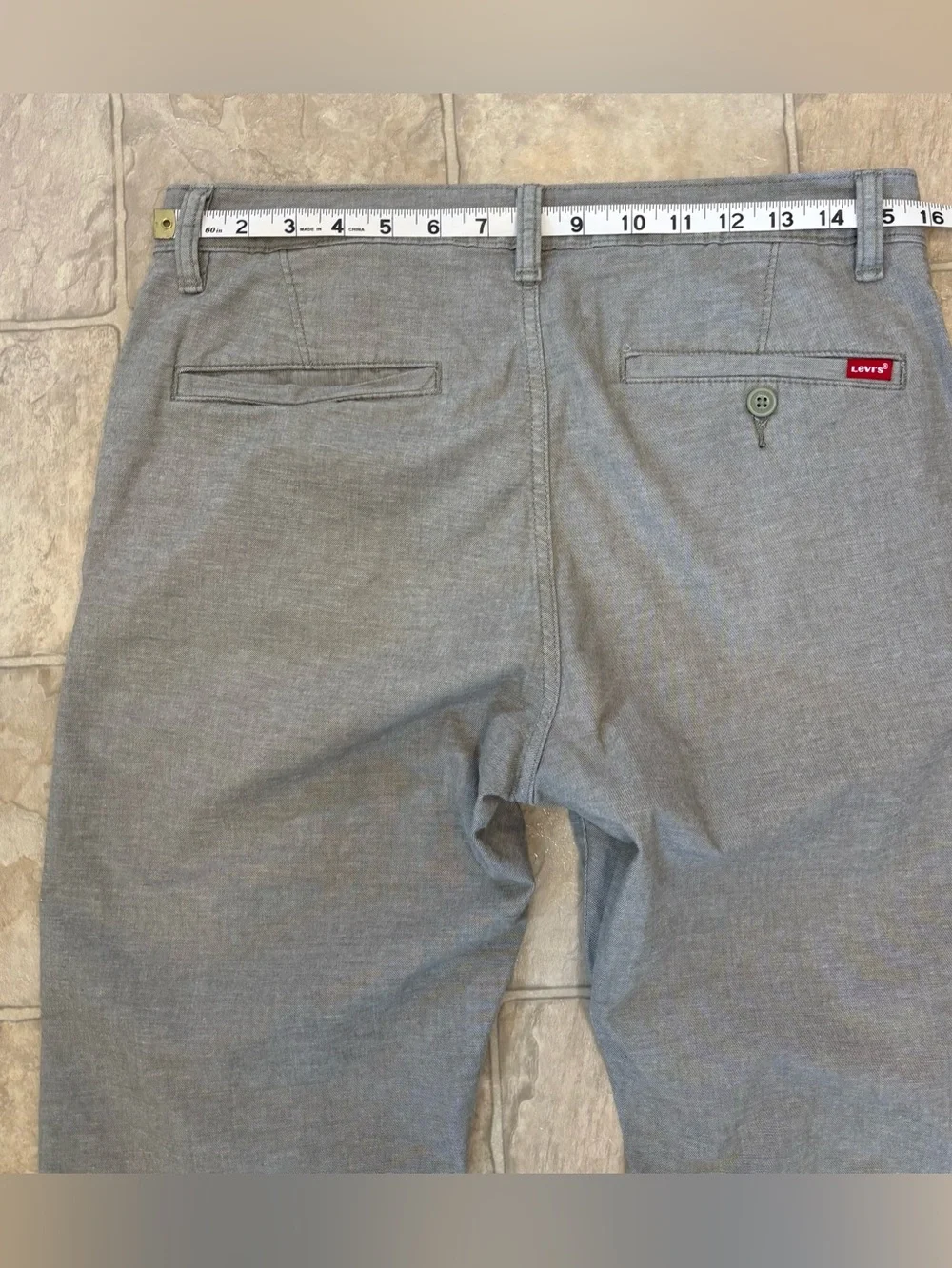 EUC Levi's XX Chino Standard Taper Pants, Men Sz 32x34, Heather Light Olive Gray